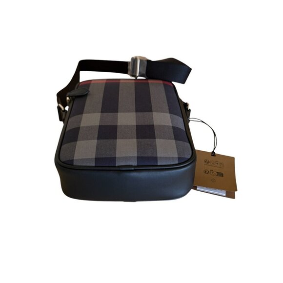 Burberry Paddy Crossbody IP Check Bag, Navy/Red with black leather - Picture 9 of 16